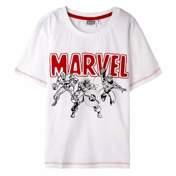 Jungen Kurzarm-T-Shirt Marvel Weiß