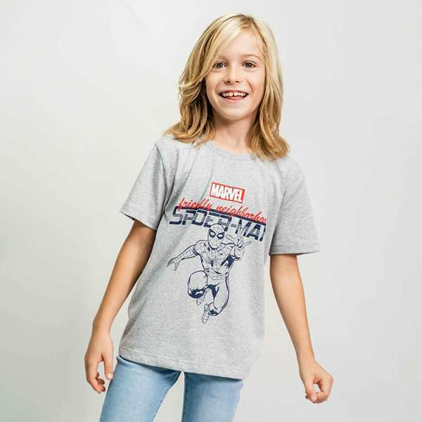 Kurzarm-T-Shirt für Kinder Spider-Man Grau 8 Jahre
