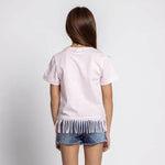 Kurzarm-T-Shirt für Kinder Stitch Blau Rosa