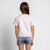 Kurzarm-T-Shirt für Kinder Stitch Blau Rosa