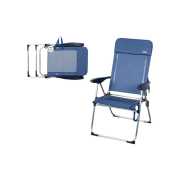 Gepolsterte Campingstuhl Aktive Blau 65 x 60 x 43 cm