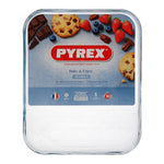 rechteckige Backform Pyrex Classic Vidrio Durchsichtig Glas 33 x 27 x 2 cm Eben (6 Stück)