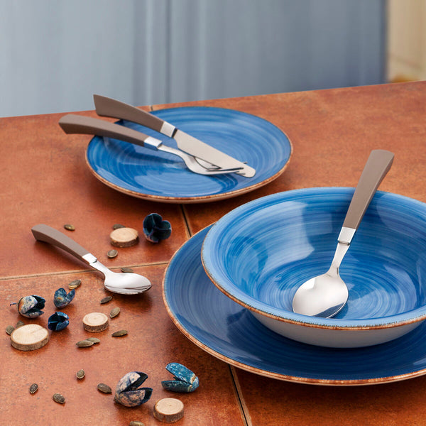 Suppenteller Quid Vita Blau aus Keramik (ø 21,5 cm) (12 Stück)