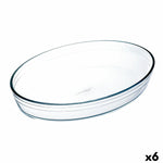 Ofenschüssel Ô Cuisine Ocuisine Vidrio Durchsichtig Glas Oval 26,2 x 17,9 x 6,2 cm (6 Stück)