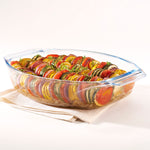 Ofenschüssel Pyrex Irresistible Durchsichtig Glas Oval 39,5 x 27,5 x 7 cm (4 Stück)