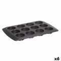 Muffinform Pyrex Magic Schwarz 31 x 26 x 4 cm (6 Stück)
