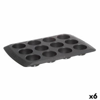Muffinform Pyrex Magic Schwarz 31 x 26 x 4 cm (6 Stück)