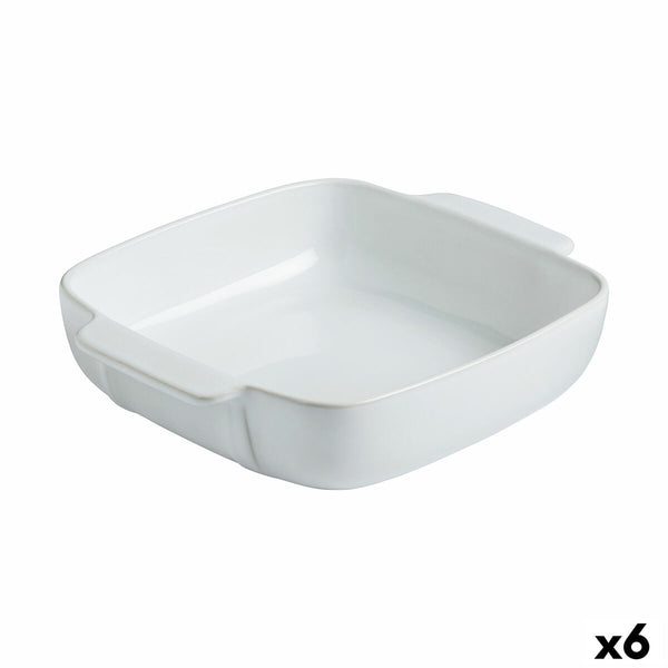 Ofenschüssel Pyrex Signature Weiß aus Keramik karriert 29 x 24 x 7 cm (6 Stück)