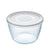 Runde Lunchbox mit Deckel Pyrex Cook & Freeze 1,6 L 17 x 17 x 12 cm Durchsichtig Silikon Glas (4 Stück)