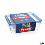 Lunchbox hermetisch Pyrex Pure Glass Durchsichtig Glas (800 ml) (6 Stück)