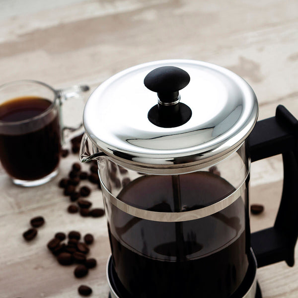 Kolben-Kaffeemaschine Quid Serenia Durchsichtig Glas Edelstahl 600 ml (6 Stück)