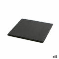 Schiefer-Effekt Keramikschale Quid Gastro Fresh Schwarz (20 x 20 cm) (12 Stück)