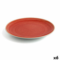 Flacher Teller Ariane Terra Rot aus Keramik Ø 31 cm (6 Stück)