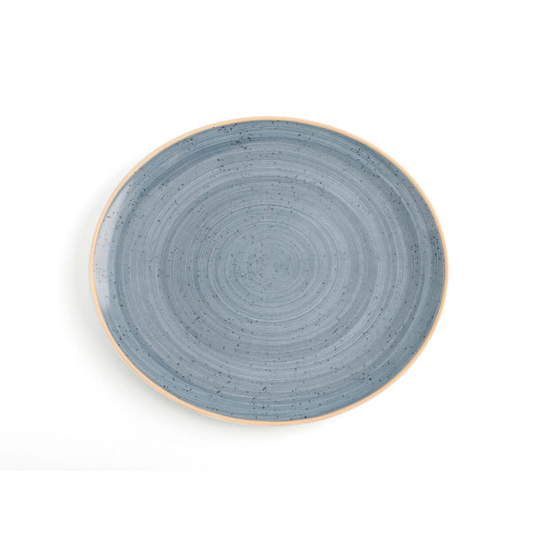 Flacher Teller Ariane Terra Blau aus Keramik 30 x 27 cm (6 Stück)