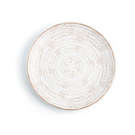 Flacher Teller Ariane Tornado White zweifarbig aus Keramik Ø 18 cm (12 Stück)