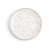 Flacher Teller Ariane Tornado White zweifarbig aus Keramik Ø 18 cm (12 Stück)