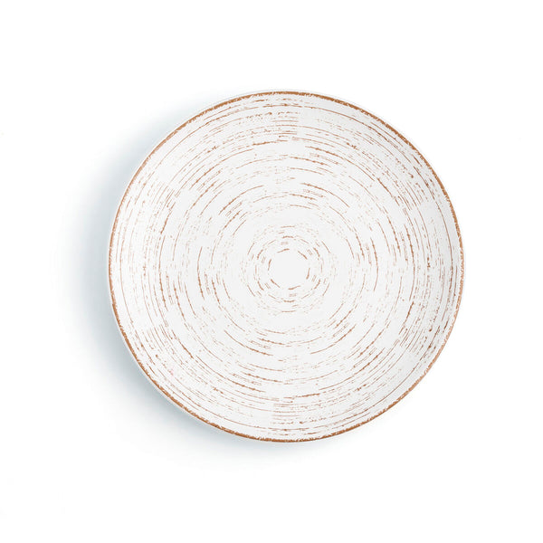 Flacher Teller Ariane Tornado White zweifarbig aus Keramik Ø 18 cm (12 Stück)