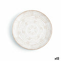 Flacher Teller Ariane Tornado White zweifarbig aus Keramik Ø 18 cm (12 Stück)