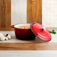 Topf mit Deckel Bidasoa Fierro Rot Ø 24 cm 3,7 L (2 Stück)