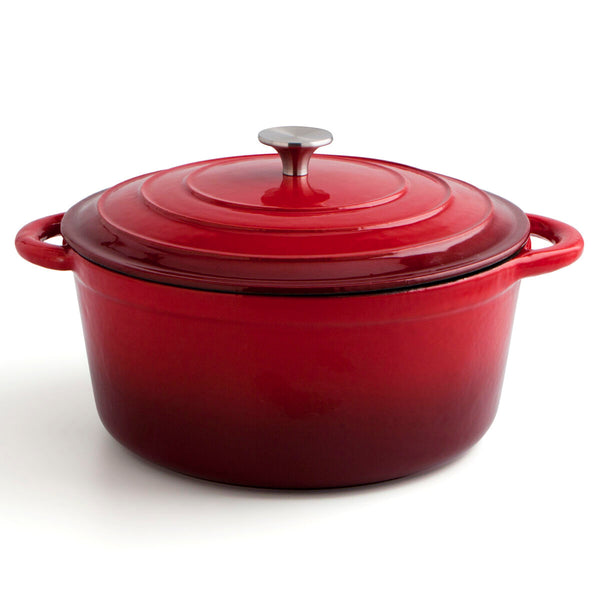 Topf mit Deckel Bidasoa Fierro Rot Ø 28 cm 6 L (2 Stück)