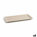 Tablett für Snacks Quid Mineral Gres Beige aus Keramik 15 x 30 cm (8 Stück)