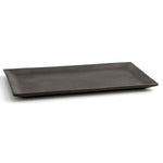 Tablett für Snacks Quid Mineral Gres Schwarz aus Keramik 15 x 30 cm (8 Stück)