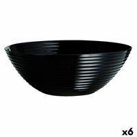 Salatschüssel Luminarc Harena Schwarz Glas (Ø 27 cm) (6 Stück)