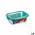 Rechteckige Lunchbox mit Deckel Luminarc Keep'n Lagon 18,5 x 13 x 6,6 cm türkis 1,22 L Glas (6 Stück)