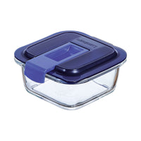 Lunchbox hermetisch Luminarc Easy Box Blau Glas (380 ml) (6 Stück)