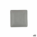 Flacher Teller Bidasoa Gio Schwarz Kunststoff 18 x 18 cm (12 Stück)
