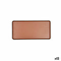 Tablett für Snacks Bidasoa Gio Braun Kunststoff 24 x 11,5 cm (12 Stück)