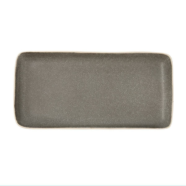 Schale Bidasoa Gio Grau aus Keramik 28 x 14 cm rechteckig (4 Stück)