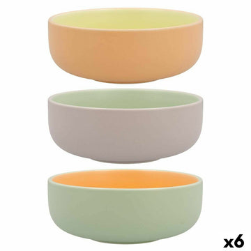 Schüssel Quid Vitamina zweifarbig aus Keramik 16 x 16 x 6 cm (6 Stück)