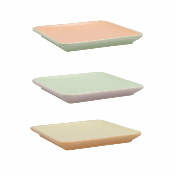 Tablett für Snacks Quid Vitamina zweifarbig aus Keramik 15 x 15 cm (6 Stück)
