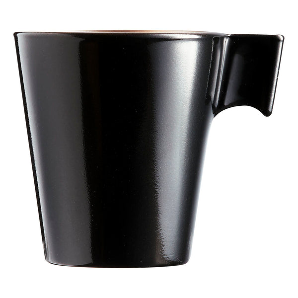Henkelbecher Luminarc Flashy Schwarz 80 ml zweifarbig Glas (24 Stück)