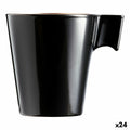Henkelbecher Luminarc Flashy Schwarz 80 ml zweifarbig Glas (24 Stück)