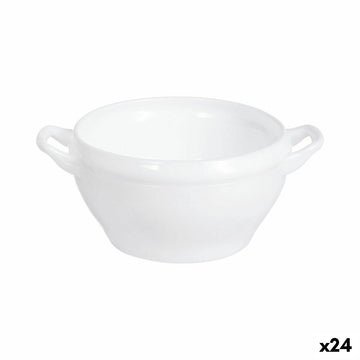 Suppenschalen Luminarc Bol Opal Weiß 540 ml Mit Griffen (24 Stück)