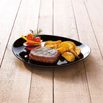 Flacher Teller Luminarc Friends Time Schwarz Glas 30 x 26 cm Fleisch (12 Stück)