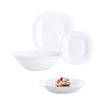 Geschirr Luminarc Carine Blanco Weiß Glas 19 Stücke