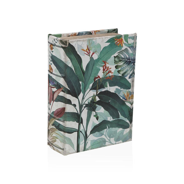 Box-Schmuckkästchen Versa Leinwand Holz MDF 7 x 22 x 16 cm Tropical