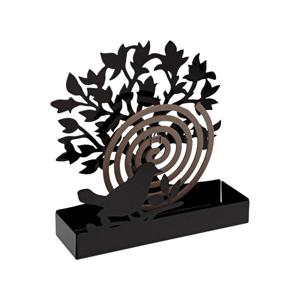 Halterung für Mückenspiralen Versa Schwarz Metall 5 x 17 x 17 cm Baum