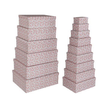 Set dekorativer Karten Versa Rot Pappe Rosen (15 Stücke)