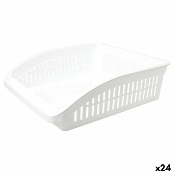 Mehrzweck-Organizer Weiß Durchsichtig Polypropylen 26 x 8,5 x 29 cm (24 Stück)