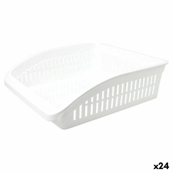 Mehrzweck-Organizer Weiß Durchsichtig Polypropylen 26 x 8,5 x 29 cm (24 Stück)