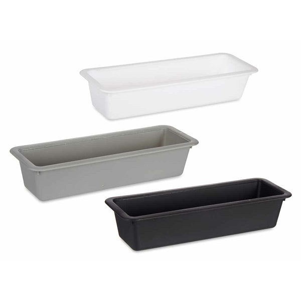 Besteckkasten Kinvara Weiß Schwarz Grau Kautschuk Polypropylen TPR 8,5 x 5 x 24 cm 24 x 5,5 x 8,5 cm (36 Stück)