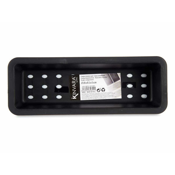 Besteckkasten Kinvara Weiß Schwarz Grau Kautschuk Polypropylen TPR 8,5 x 5 x 24 cm 24 x 5,5 x 8,5 cm (36 Stück)