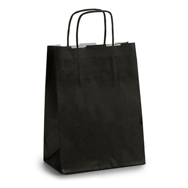 Papiertaschen Pincello 18242 Schwarz 18 x 8 x 31 cm (25 Stück)