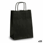 Papiertaschen Pincello 18242 Schwarz 18 x 8 x 31 cm (25 Stück)