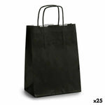 Papiertaschen Pincello 18242 Schwarz 18 x 8 x 31 cm (25 Stück)