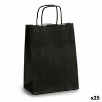 Papiertaschen Pincello 18242 Schwarz 18 x 8 x 31 cm (25 Stück)